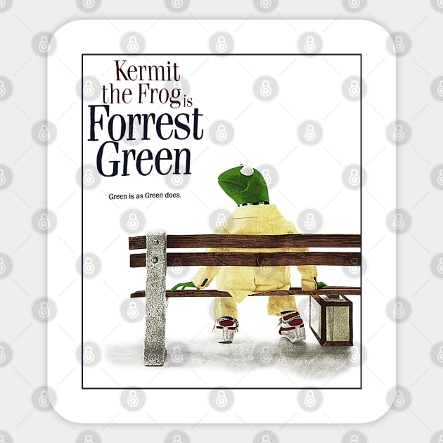 Kermit The Frog - Forrest Green Sticker by nicklower